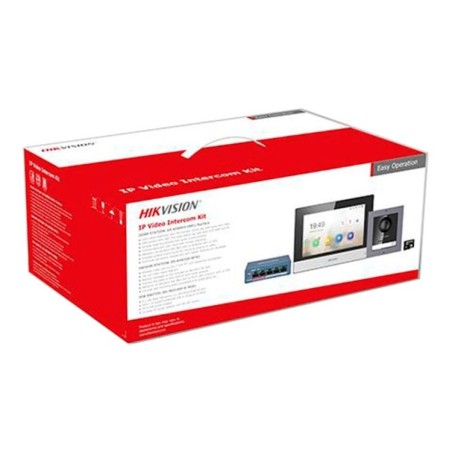 Kit videoportero IP Wifi de superficie Hikvision Intercom, supervisión vía smartphone. Unifamiliar.