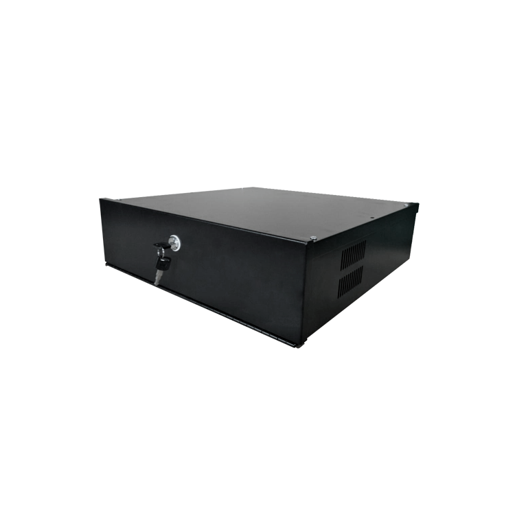 Caja metálica cerrada para DVR.  19", 4U, 210 (Al) x 545 (An) x 540 (Fo)