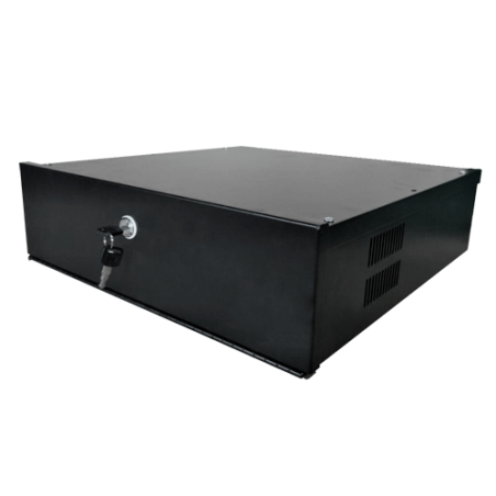 Caja metálica cerrada para DVR.  19", 4U, 210 (Al) x 545 (An) x 540 (Fo)