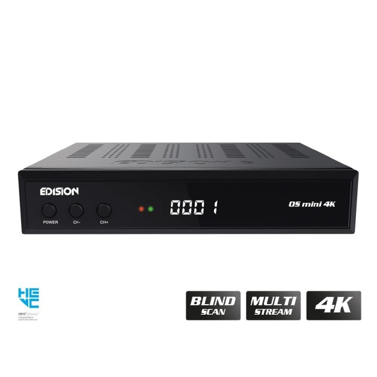 Receptor Mini Linux SAT 4K, Openpli, H.265, PVR, Etehernet, x1 lector tarjetas