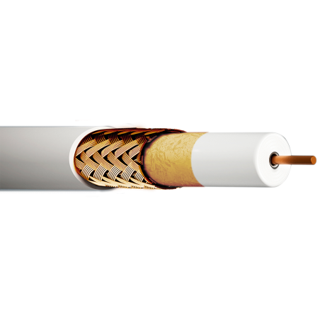 Cable coaxial EKSELANS CCR 96D - 100 m, cobre, Clase A, LSZH CPR Dca