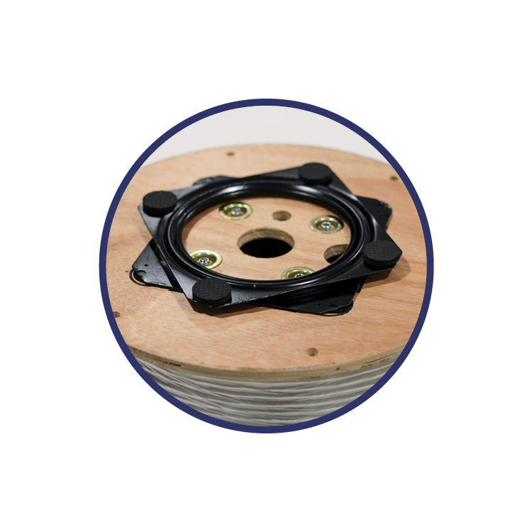 Dispositivo para desenrollado / enrollado de cables,coaxiales compatibles con Ek roller