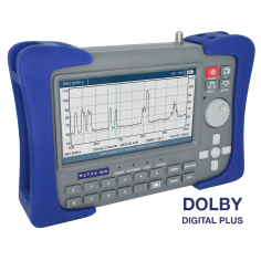 Medidor de campo profesional DVB-T/T2, DVB-S/S2 (También multistream) y DVB-C para señales SD y HD (MPEG2, MPEG4, HEVC) con pan