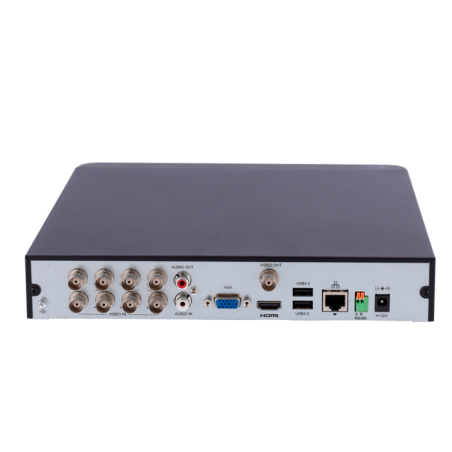 DVR 5 n1 de 8ch 5Mpx o hasta 8IP por sustitución hasta 4Mpx. H.265, 1 HDD.