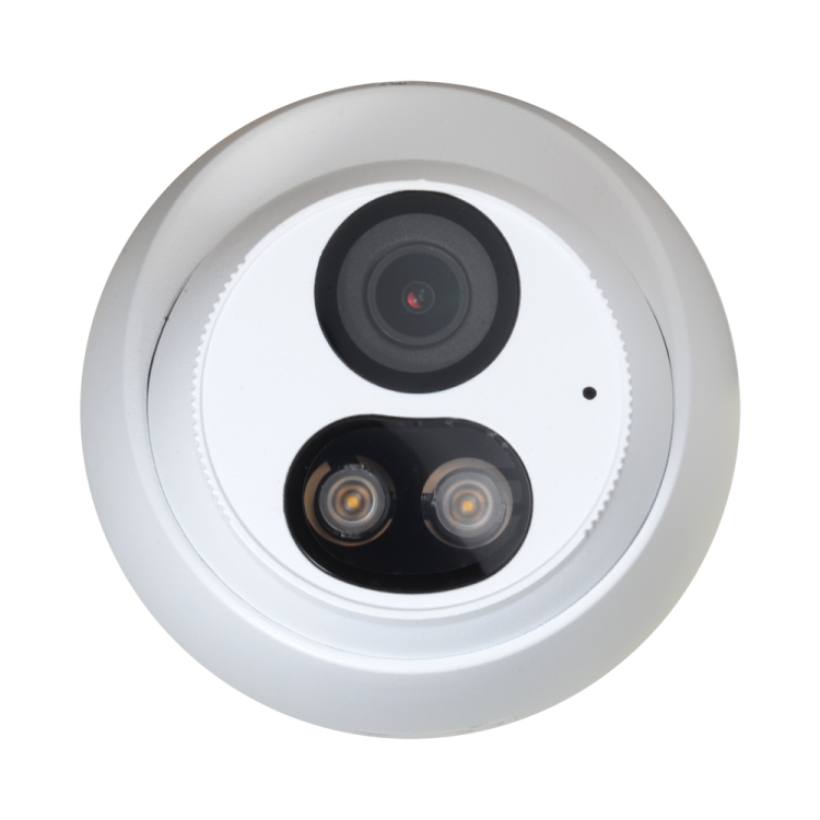 Cámara IP domo, 5Mpx, Luz blanca 30mts ColorHunter, 2.8mm, UltraH265, PoE802,3af, IP67