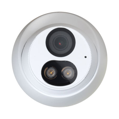 Cámara IP domo, 5Mpx, Luz blanca 30mts ColorHunter, 2.8mm, UltraH265, PoE802,3af, IP67