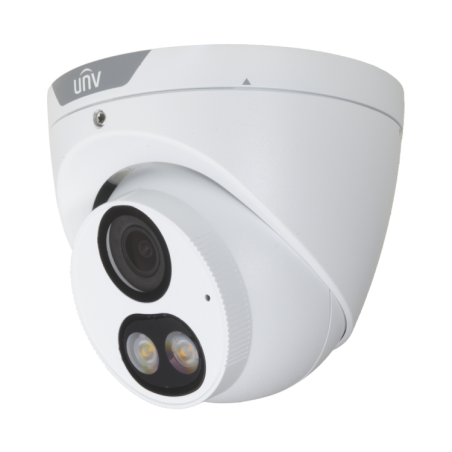 Cámara IP domo, 5Mpx, Luz blanca 30mts ColorHunter, 2.8mm, UltraH265, PoE802,3af, IP67