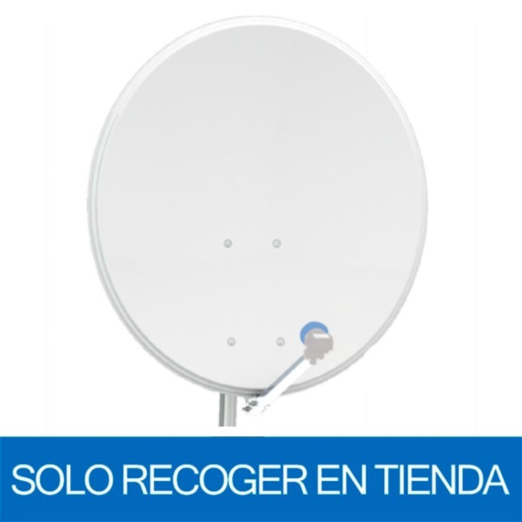 Antena parabólica tipo offset. Dimensiones: 530 x 600 mm. Acero galvanizado recubierto de poliester