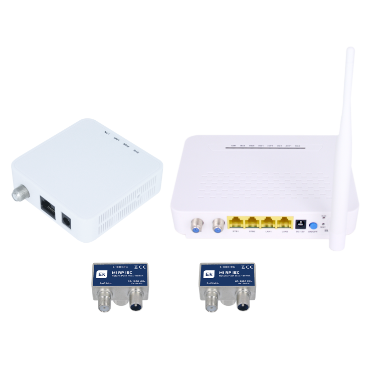 Kit para extensión de IPTV y WiFi a través de coaxial