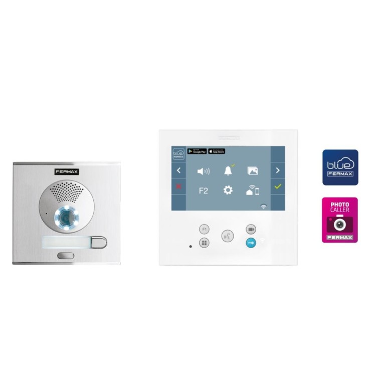 Kit unifamiliar video con placa Cityline de empotrar y monitor Veo-XL Wifi manos libres 7".