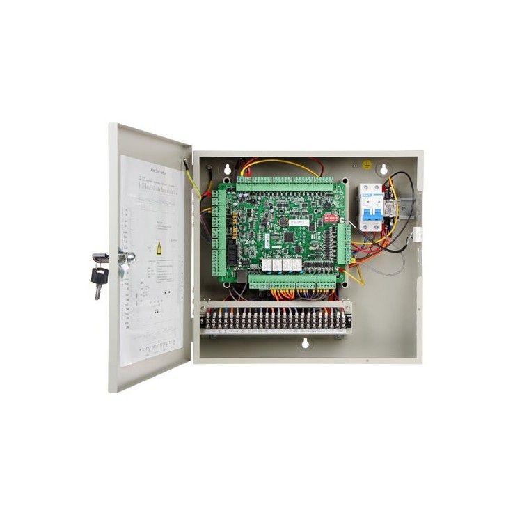 Controladora de accesos para 4 puertas. TCP/IP. 4in Wiegan, 8x RS-485