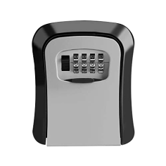 Caja de seguridad gris para llaves