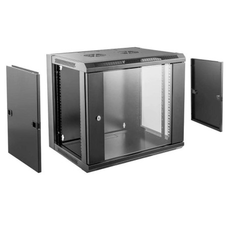 Rack de pared 19", 12U, F600 / AN600 / AL635mm, vacío. DESMONTADO (fácil montaje)