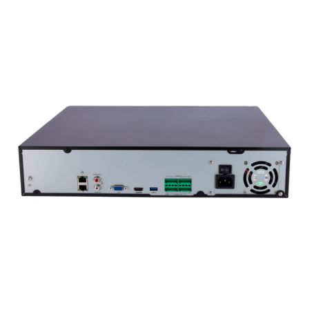 NVR 64ch IP hasta 16Mpx, 320Mbps, H.265+, 8 HDD