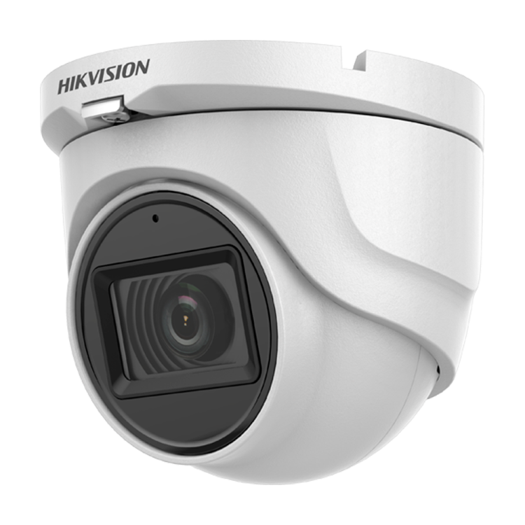 Cámara domo Gama Value 4 en 1, 5Mpx, 2.8mm, IR 30mts. IP67, blanca. Audio