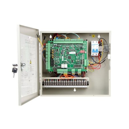 Controladora de accesos para 2 puertas. TCP/IP. 4in Wiegan, 4x RS-485