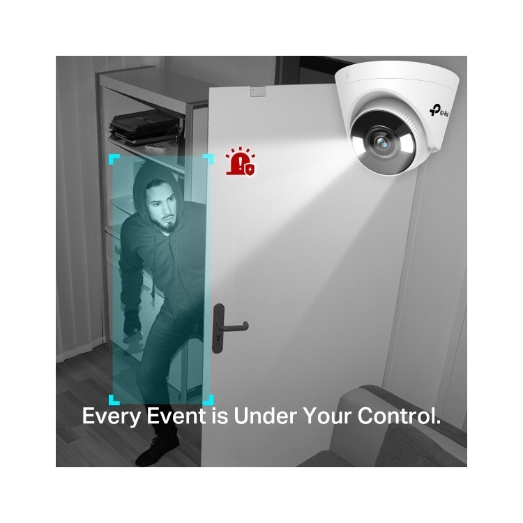 Cámara IP turret, 4Mpx, Lente 2.8mm, IR 30mts Full Color. Interior. Smart Event. Audio