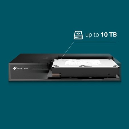 NVR 8ch IP hasta 5Mpx, 80Mbps, H.265+, 1 HDD