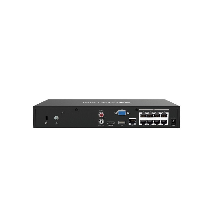 NVR 8ch IP PoE hasta 8Mpx, 80Mbps, H.265+, 53W, 1 HDD