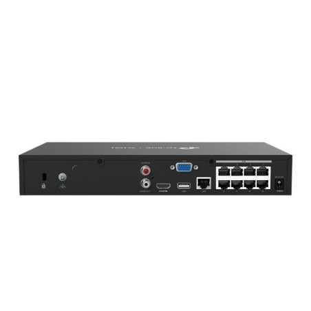 NVR 8ch IP PoE hasta 8Mpx, 80Mbps, H.265+, 53W, 1 HDD