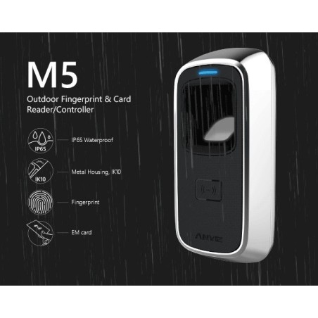 Control de acceso con Huella IP65 autonomo con controladora integrada. MIFARE