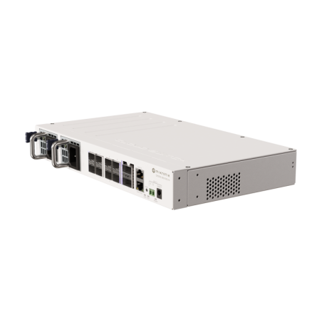 Cloud Router Switch, 1 Core, 650Mhz, 128Mb RAM, x1 RJ45, x8 SFP28 25Gb, x2 QSFP28 100Gb, RouterOS. L5