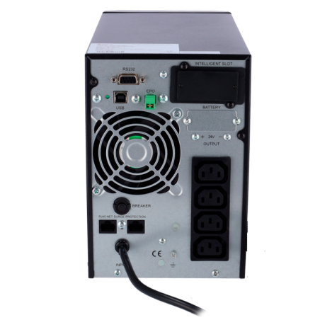 SAI Online 1000VA / 900W, x4 IEC, x2 RJ45, x1 USB tipo B, x1 RS-232
