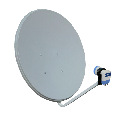 Antena parabólica tipo offset. Dimensiones: 730 x 800 mm G: 36dB (10,7 GHz) / 37,5dB (11,7 GHz) / 38,1dB (12,7 GHz). Acero galv