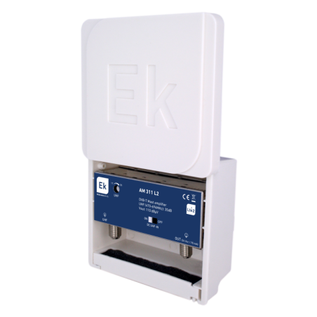Amplificador de mástil Ekselans AM 311 L2 - UHF, 35 dB, LTE2, bajo ruido