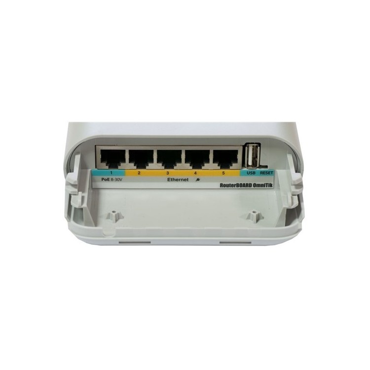 AP 5GHz, 30dBm, 7.5dBi, 600MHz, 128Mb RAM, x5 puertos 10/100 POE. Level 5