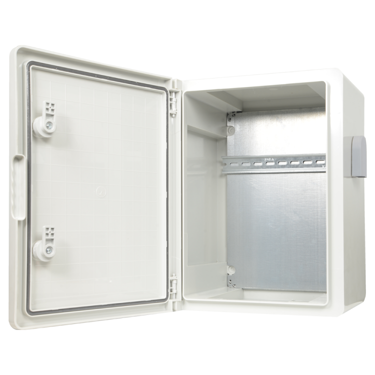 Caja de exterior poliester IP65. Dimensiones 40x30x17cm