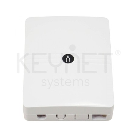 Caja terminal interior FO 2p SC, bandeja fusion, ABS, 82x105x23mm, blanca