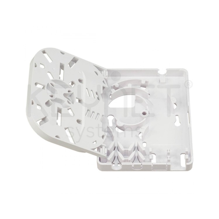 Caja terminal interior FO 2p SC, bandeja fusion, ABS, 82x105x23mm, blanca