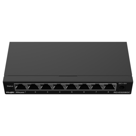 Switch Gestionable L2, 8 puertos Gigabit, caja metálica
