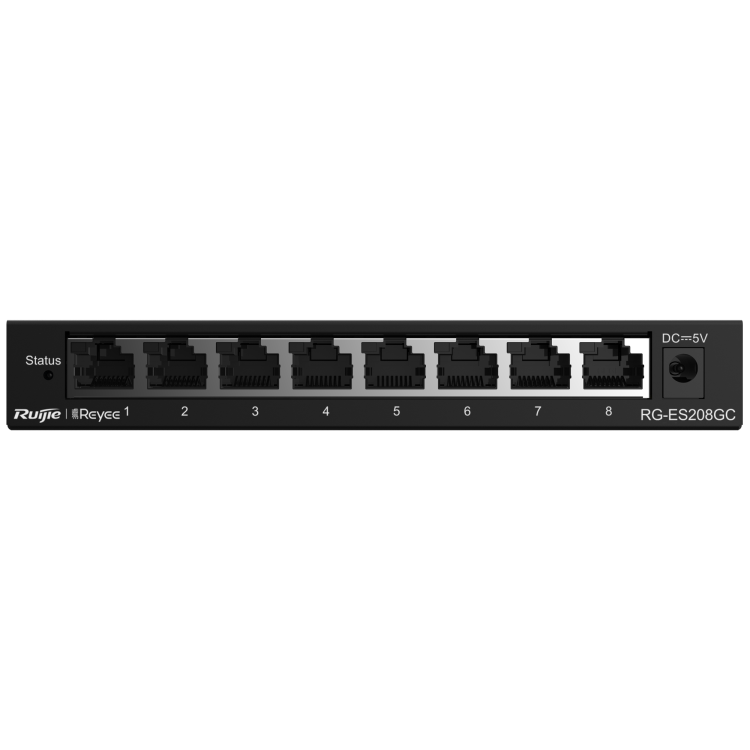 Switch Gestionable L2, 8 puertos Gigabit, caja metálica