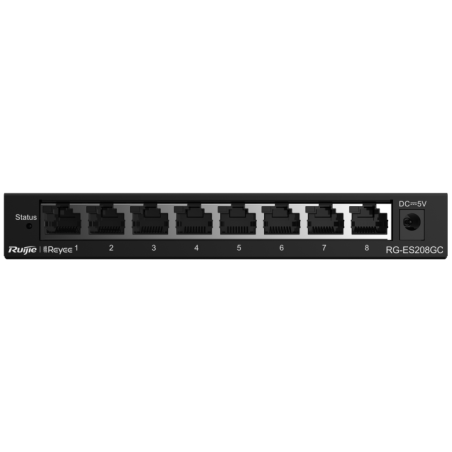 Switch Gestionable L2, 8 puertos Gigabit, caja metálica