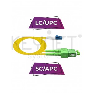 Latiguillo duplex LC/UPC - SC/APC, G657A2, SM, 3mm, LSZH-FR, 2mts