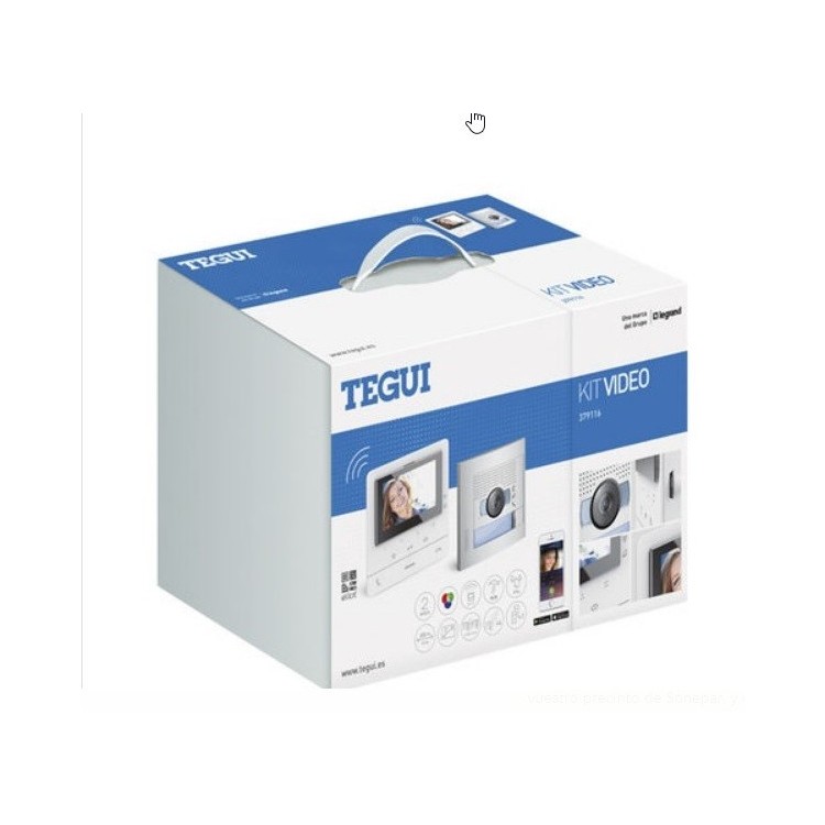 Kit videoportero 2Hilos, para 1 vivienda. Monitor manos libres 5" CLASSE 100X16E, Wi-Fi,  y placa exterior SFERA NEW