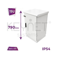 Rack suelo de 19" de exterior 15U, F600mm , IP54
