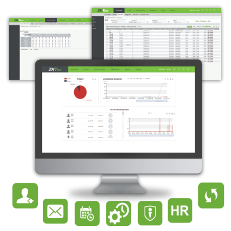 Software control de presencia ZKTeco ZK-BIOTIME8-2 - 2 dispositivos, 100 usuarios, web, GPS