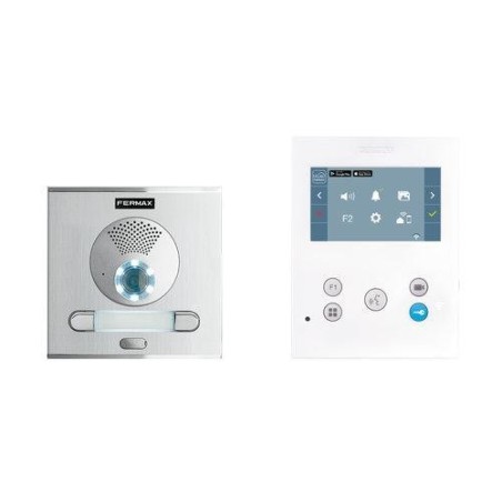 Kit Video Portero City Veo-XS Wifi Duox Plus 2L. Monitores manos libres 4,3" más placa CityLine.