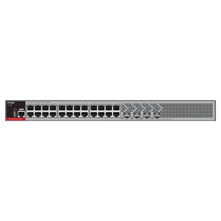 Switch Gestionable L2+, 24 puertos Gigabit, 4x SFP 2.5Gb, para rack 19"