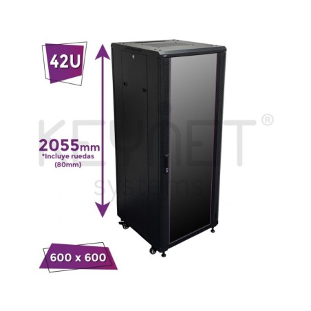 Rack de suelo de 19",42U, F600 / AN 600 / AL 2055mm, Sin Accesorios