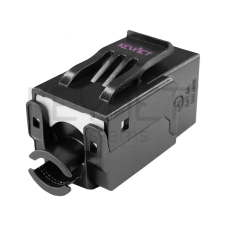 Keystone UTP Cat6 Keynet TK-6U9-5LM - Toolless, 90°, 23-26 AWG, 50µ". Negro