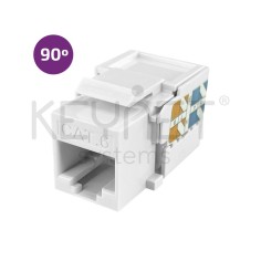 Keystone Cat6e UTP, Hembra, 90º. 6u" LSA Blanco