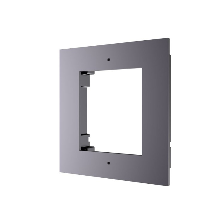 Panel frontal y caja de empotrar, hasta 1 módulo. Específica para videoporteros Hikvision.
