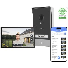 Kit videoportero 2 hilos para superficie. Monitor 7" Wifi y MicroSD, App móvil P2P