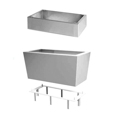 ZOCALO INOXIDABLE + TAPA PASACABLES para rack storm RDE128010