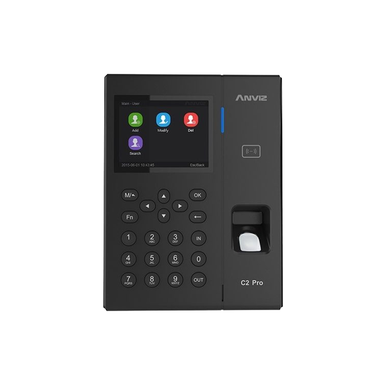 Control de Presencia y Acceso Huella, tarjeta EM/MF y teclado. Anviz C2 PRO Dual