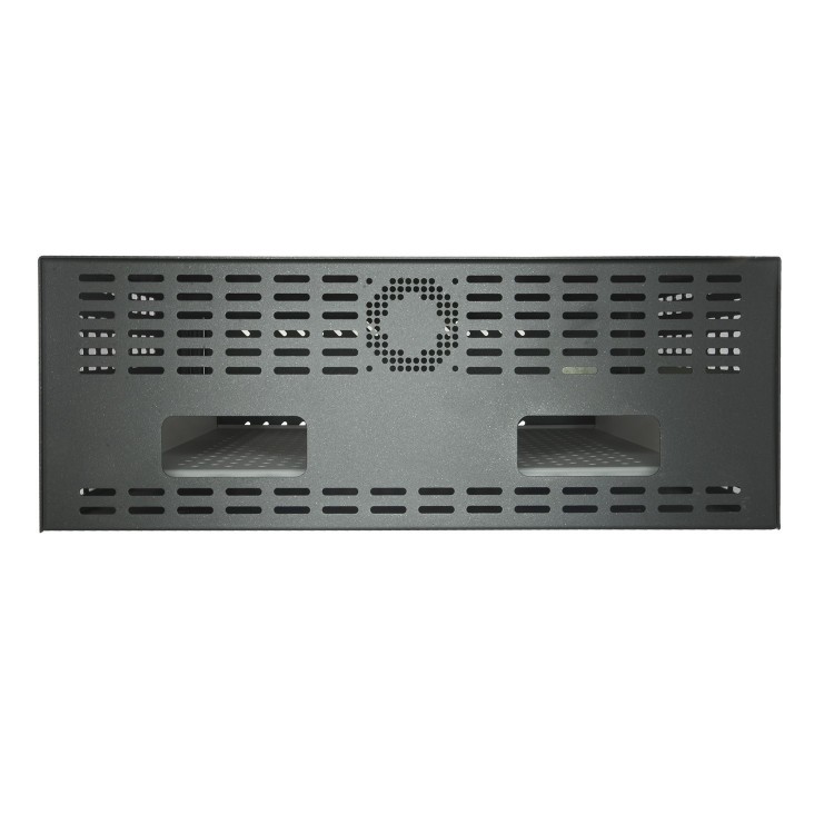 Caja fuerte especial para videograbador compatible con Rack 19" (1 U). Cerradura mecánica. Con ventilación y pasacables.